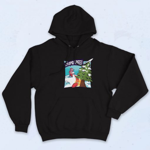 Stupid Christmas Tree Vintage Style Hoodie