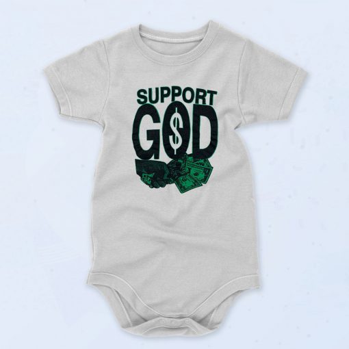 Support God Money Dollar Unisex Baby Onesie