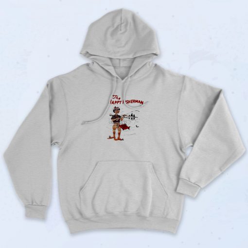 The Happy Fisherman Funny Graphic Hoodie