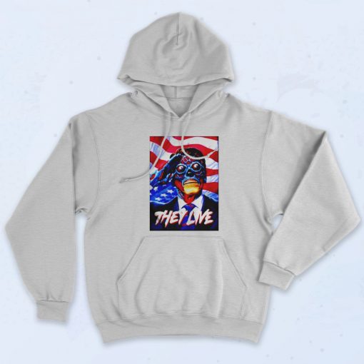 They Do Live American Flag Hoodie