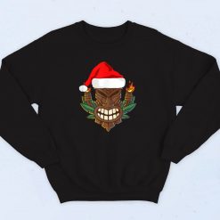 Tiki Santa Hat Christmas Sweatshirt