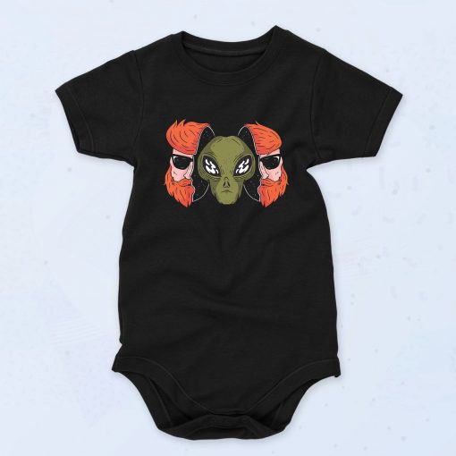 Alien Inside Hipster Head Fashionable Baby Onesie