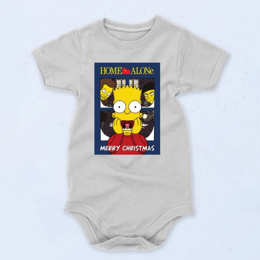 Bart Simpson Home Alone Funny Parody Baby Onesie