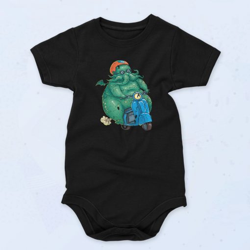 Biker Cthulhu Fashionable Baby Onesie