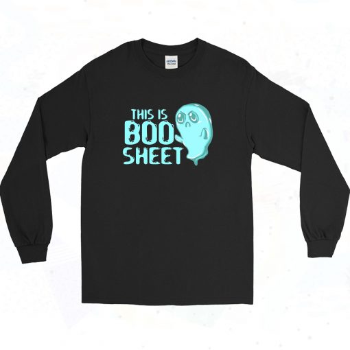 Boo Sheet Blue Ice Vintage 90s Long Sleeve Style