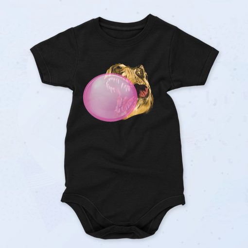 Bubble Gum T Rex Fashionable Baby Onesie