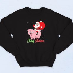 Christmas Pig And Santa Claus Sweatshirt