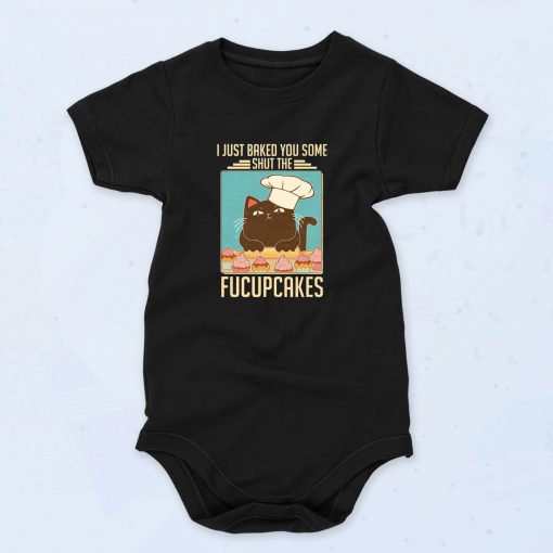 Funny Fucupcakes Cat Fashionable Baby Onesie