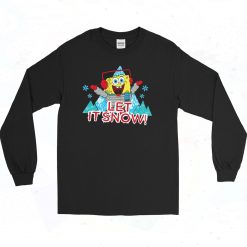 Let It Snow Spongebob Vintage 90s Long Sleeve Style