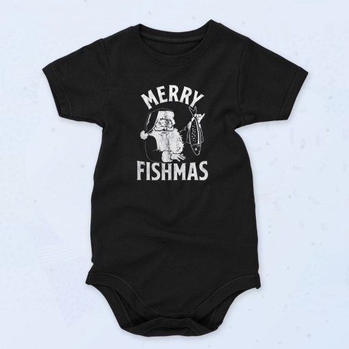 Merry Fishmas Christmas Day Gift Baby Onesie