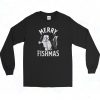 Merry Fishmas Christmas Vintage 90s Long Sleeve Style