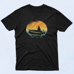 Retro Sunset Boat Urban Style T Shirt