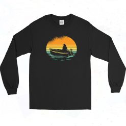 Retro Sunset Boat Vintage 90s Long Sleeve Style