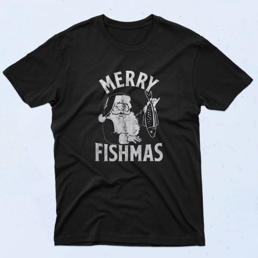 Santa Claus Merry Fishmas Christmas T Shirt