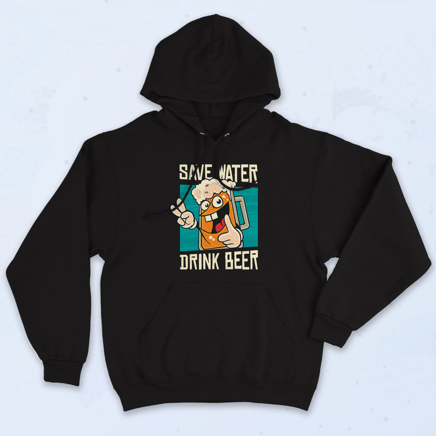 Save Water Beer Cartoon Art Hoodie On Sale - 90sclothes.com