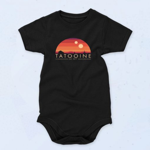 Tatooine Sunset Logo Fashionable Baby Onesie