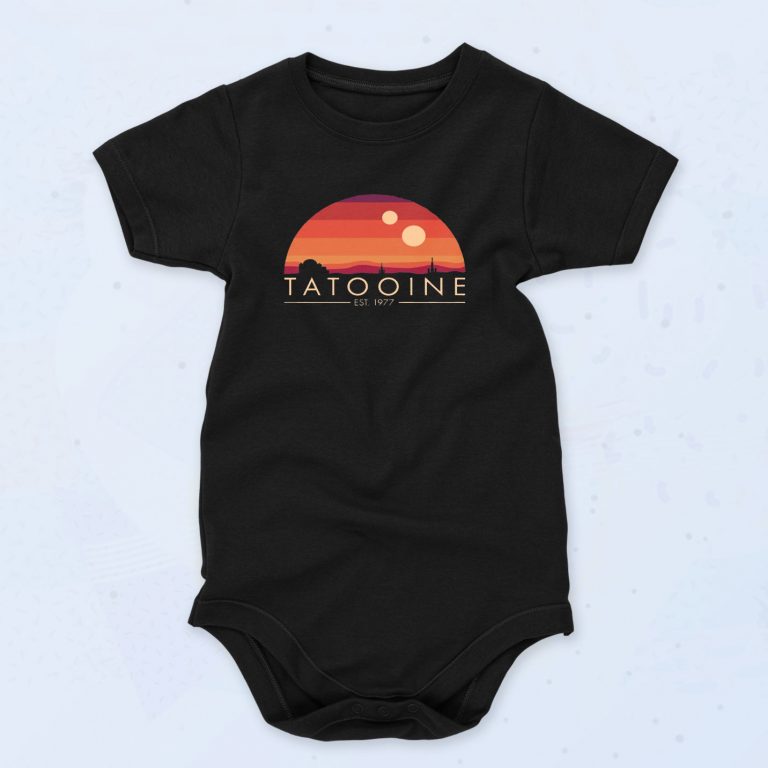 Tatooine Sunset Logo Fashionable Baby Onesie, Baby Clothes - 90sclothes.com