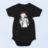 Tattooed Lady Santa Christmas Fashionable Baby Onesie