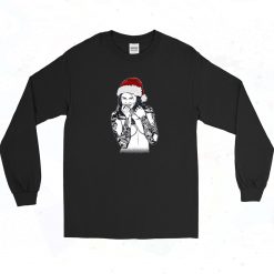 Tattooed Lady Santa Vintage 90s Long Sleeve T Shirt