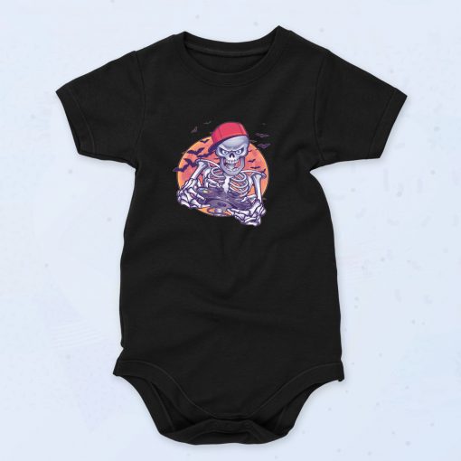 Video Gamer Skeleton Fashionable Baby Onesie