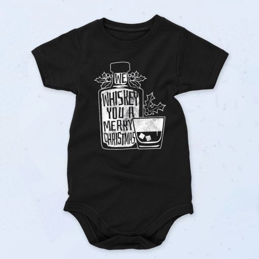 Whiskey Merry Christmas Fashionable Baby Onesie