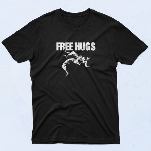 Wrestling Free Hugs Exotic Art T Shirt