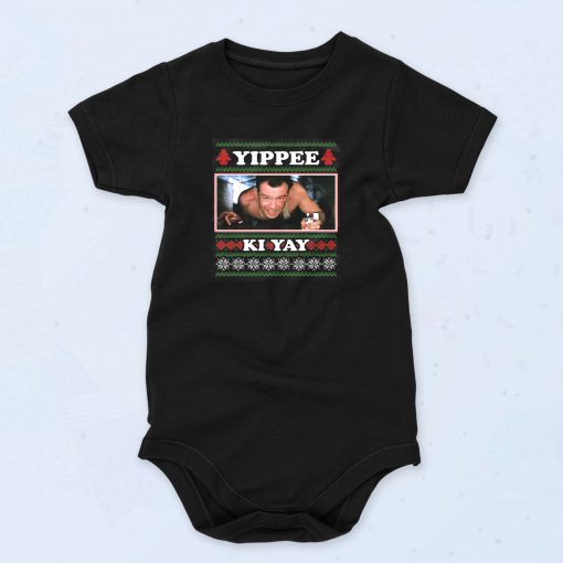 Yippee Ki Yay Christmas Fashionable Baby Onesie