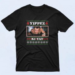 Yippee Ki Yay Christmas Retro T Shirt