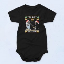 You Just Fold It In Christmas Fashionable Baby Onesie