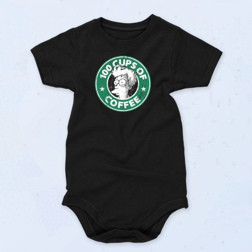 100 Cups of Coffee Fashionable Baby Onesie