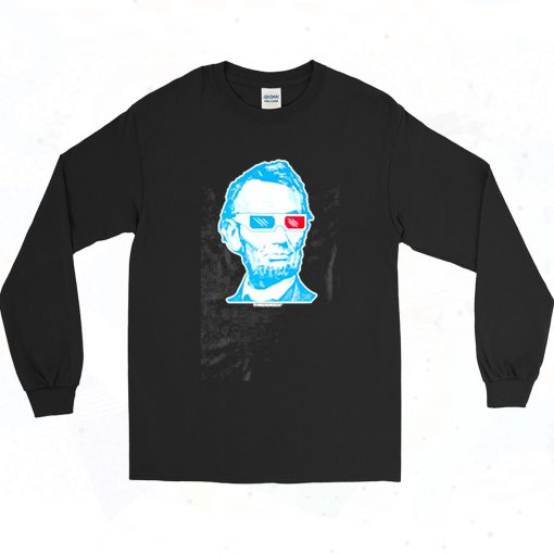 Abraham Lincoln 3d Glasses Long Sleeve Shirt