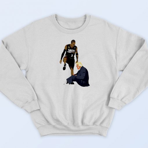 Allen Iverson Steps Over Donald Trump Sweatshirt