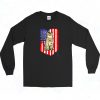 American Flag Exotic Shorthair Long Sleeve Shirt