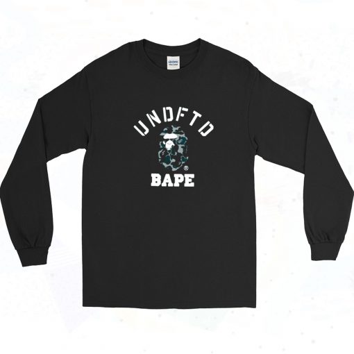 Bape X Undefeated College Long Sleeve Shirt