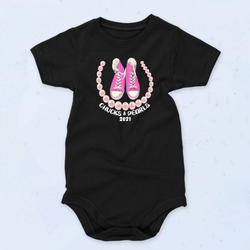 Chucks And Pearls 2021 Fashionable Baby Onesie