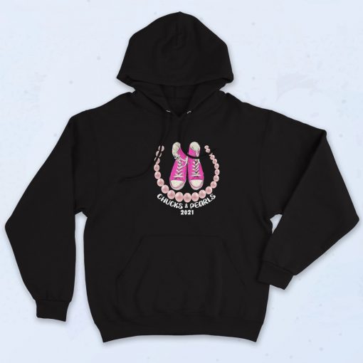 Chucks And Pearls 2021 Pink Graphic Hoodie