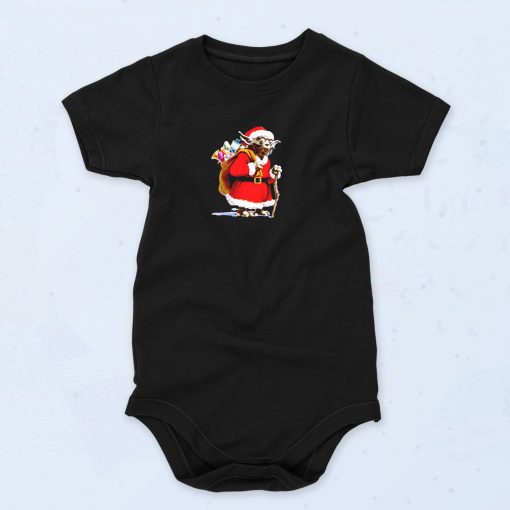 Cute Yoda Star Wars Santa Christmas Funny Baby Onesie