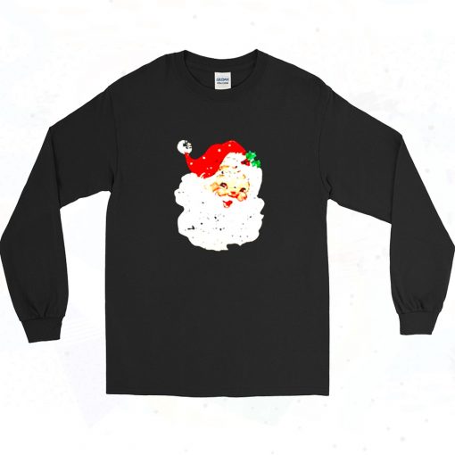 Distressed Vintage Santa Claus Long Sleeve Shirt