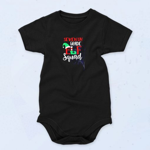 Elf Squad Seventh Grade Christmas Funny Baby Onesie