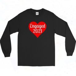 Engaged 2021 Valentine's Day Vintage 90s Long Sleeve Shirt