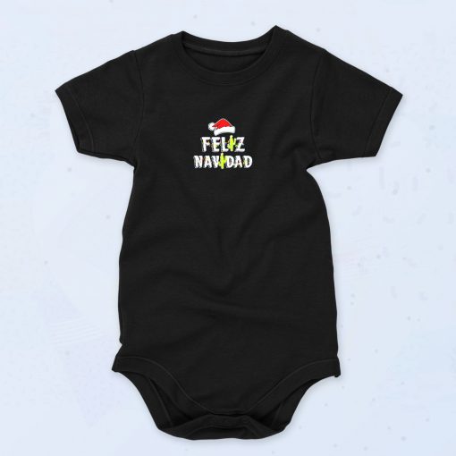 Feliz Navidad Vintage Christmas Cactus Funny Baby Onesie