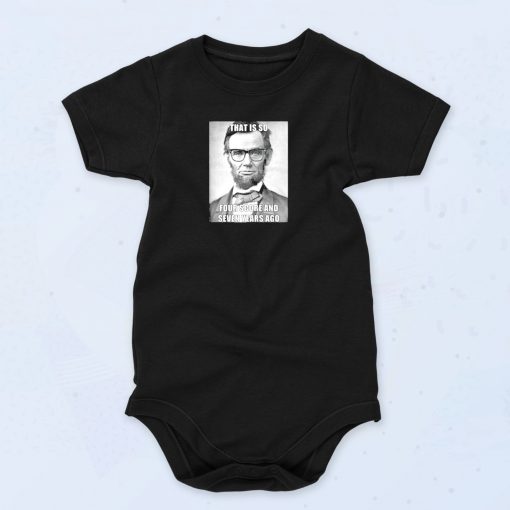 Funny Hipster Abraham Lincoln Funny Baby Onesie