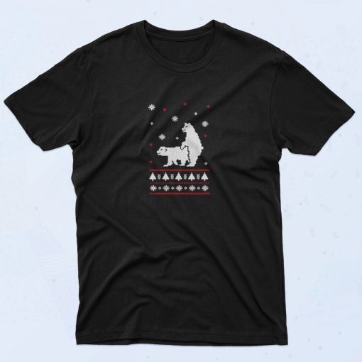 Funny Humping Polar Bears Ugly Christmas 90s T Shirt Idea