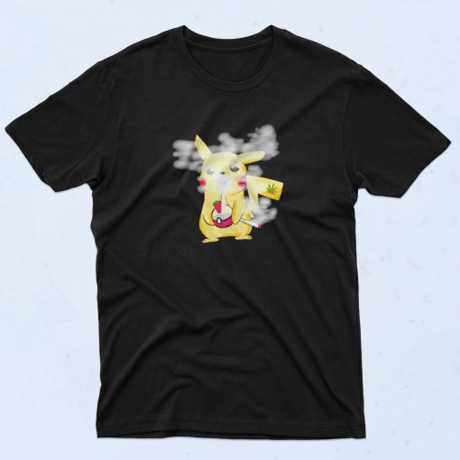 Funny Pokemon Parody Weed Smoking 90s T Shirt Idea