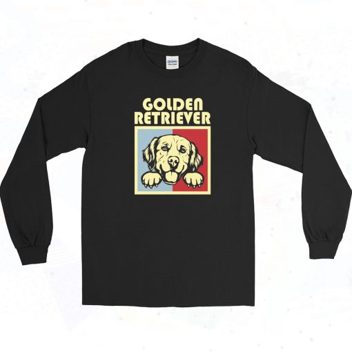 Golden Retriever Dog Vintage 90s Long Sleeve Style