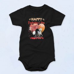 Happy Valentine's Day Horse Fashionable Baby Onesie