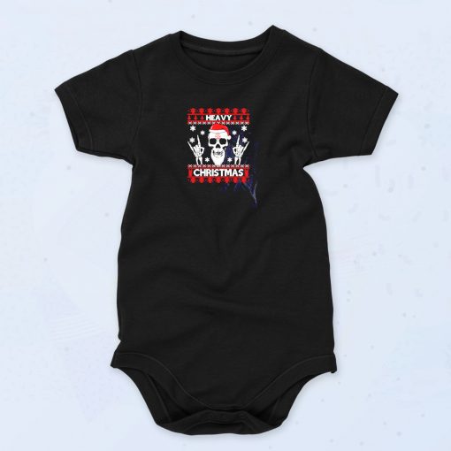 Heavy Christmas Funny Baby Onesie