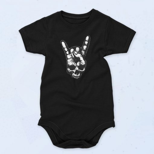 Heavy Metal Skeleton Fashionable Baby Onesie