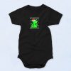 Jurassic Christmas Green Dino Funny Baby Onesie