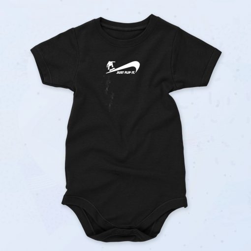 Just Flip It Skateboard Funny Baby Onesie